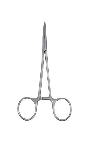 HMS-01 Стоматологический зажим артериальный "Москит", 10 см, изогнутый, Mr.Curette Tech, Южная Корея